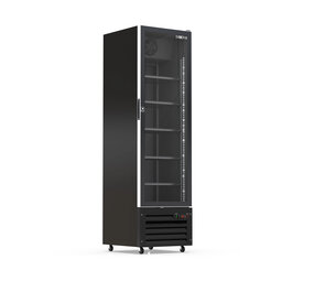 SIBERO Luxe 1-Deurs Display Koelkast 380L – Zwart/Zwart – Glasdeur SIBERO Luxe 1-Deurs Display Koelkast 380L – Zwart/Zwart – Glasdeur