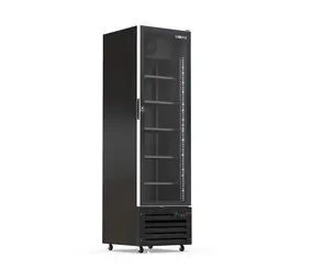 ''Lichte schade'' Luxe Display Koelkast – 1-Deurs – Geforceerde Koeling – Glasdeur – Zwart Interieur & Exterieur – 540x580x1900mm