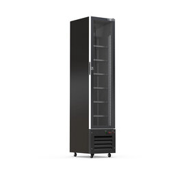 SIBERO Luxe 1-Deurs Display Koelkast 220L – Zwart/Zwart – Glasdeur SIBERO Luxe 1-Deurs Display Koelkast 220L – Zwart/Zwart – Glasdeur