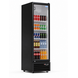 SIBERO Horeca Koelkast 360L – 1 Deurs – Geventileerde Koeling – Glasdeur – Zwart Buiten / Wit Binnen – 540×560×1920 mm SIBERO Horeca Koelkast 360L – 1 Deurs – Geventileerde Koeling – Glasdeur – Zwart Buiten / Wit Binnen – 540×560×1920 mm