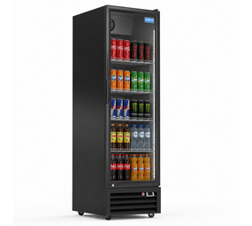 SIBERO Horeca Koelkast 360L – 1 Deurs – Glasdeur – Zwart
