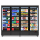 SIBERO Supermarkt Koelkast 2159 Liter – 4 Glasdeuren – Ledverlichting – Zwart