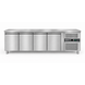 SIBERO Horeca Koelwerkbank 4-Deurs – RVS – 616 Liter – Werkblad 2230 x 700 mm – Dixell-Thermostaat