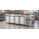 SIBERO Horeca Koelwerkbank 4-Deurs – RVS – 616 Liter – Werkblad 2230 x 700 mm – Dixell-Thermostaat