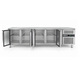 SIBERO Horeca Koelwerkbank 4-Deurs – RVS – 616 Liter – Werkblad 2230 x 700 mm – Dixell-Thermostaat