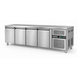 SIBERO Horeca Koelwerkbank 4-Deurs – RVS – 616 Liter – Werkblad 2230 x 700 mm – Dixell-Thermostaat