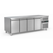 SIBERO Horeca Koelwerkbank 4-Deurs – RVS – 616 Liter – Werkblad 2230 x 700 mm – Dixell-Thermostaat