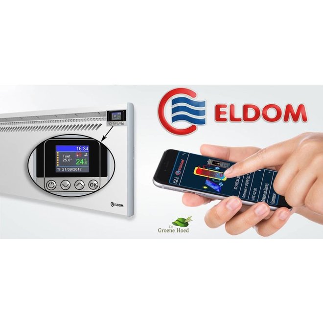 Eldom Extra Life 1,0 kW elektrische wandconvector met  wifi