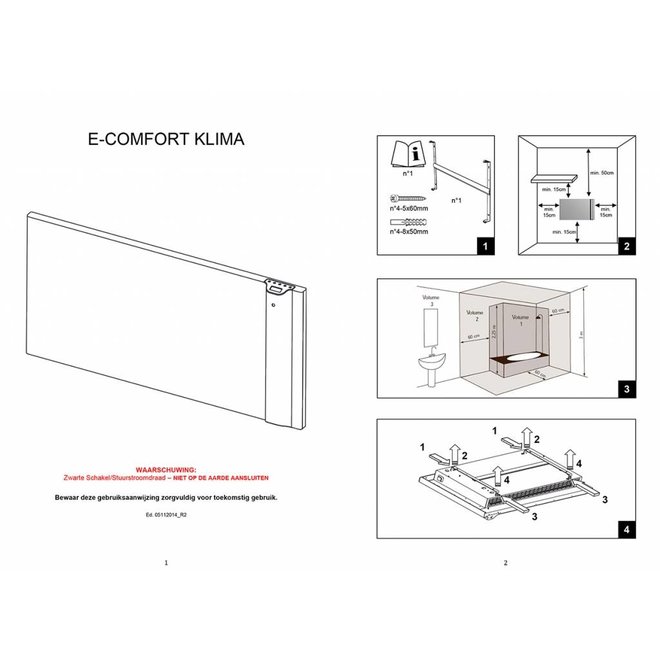 E-Comfort Klima elektrische radiator 1,5 kW