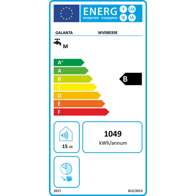 Verticale elektrische boiler 80L, 2kW, met digitale bediening