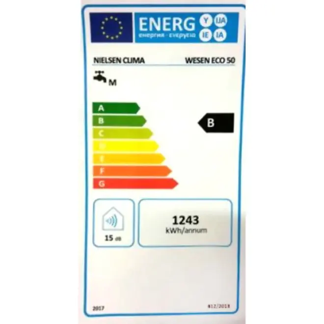 Verticale elektrische boiler 50L, Flat Dry model, 2 kW