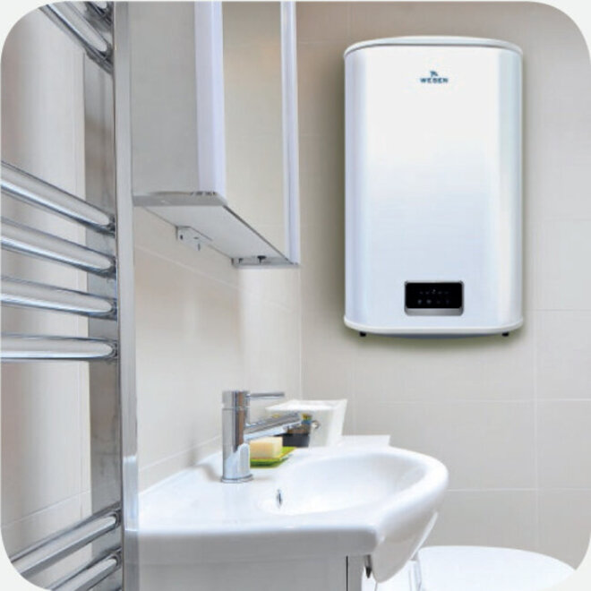 Verticale elektrische boiler 50L, Flat Dry model, 2 kW