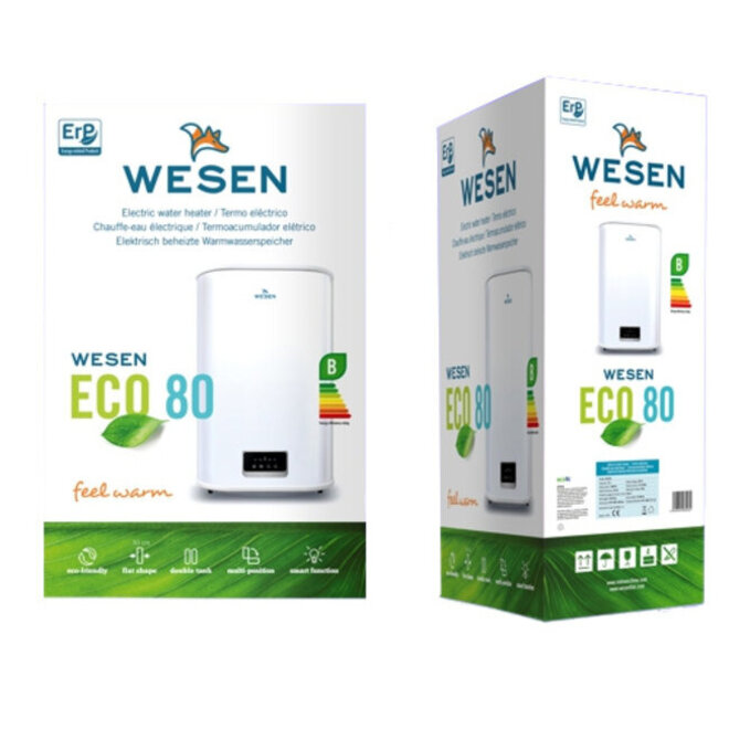 Verticale elektrische boiler 80L, PRO Flat Dry model