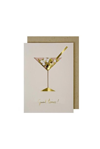 Happy Birthday Card - Cocktail Confetti Shaker