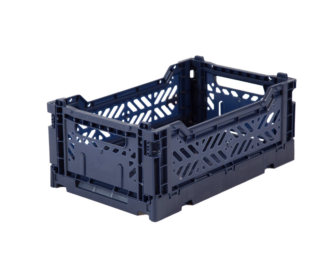 Folding Crate Navy Blue - Small - AyKasa-1