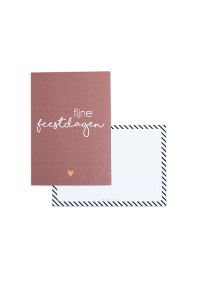 Greeting Card Fijne Feestdagen Brown