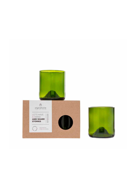 Set Glas Groen S - Gerecycleerd