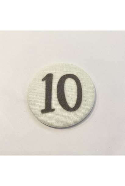 Number button 10 Grey
