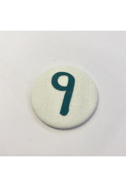 Number button 9 Green