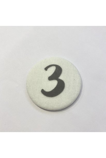 Number Button 3 Grey