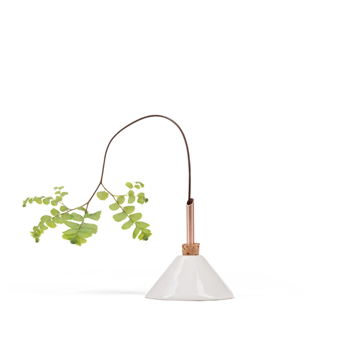 Glazen Vaasje Triangel - Snow White Medium - Scandinavia Form-1