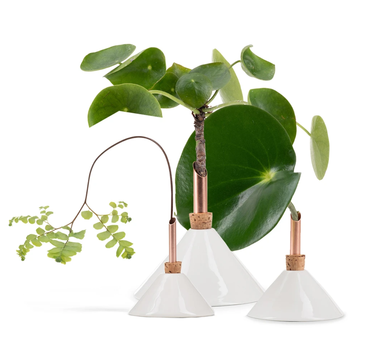 Glazen Vaasje Triangel - Snow White Medium - Scandinavia Form-2