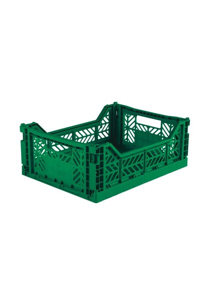 Folding Crate Dark Green -  Medium