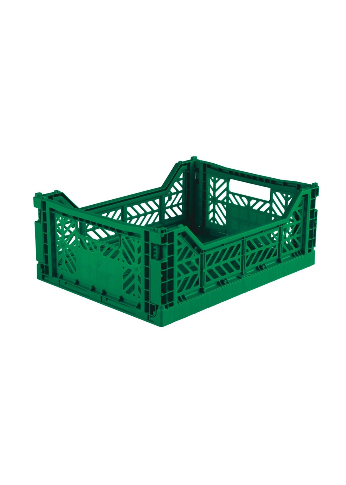 Folding Crate Dark Green - Medium - AyKasa-1