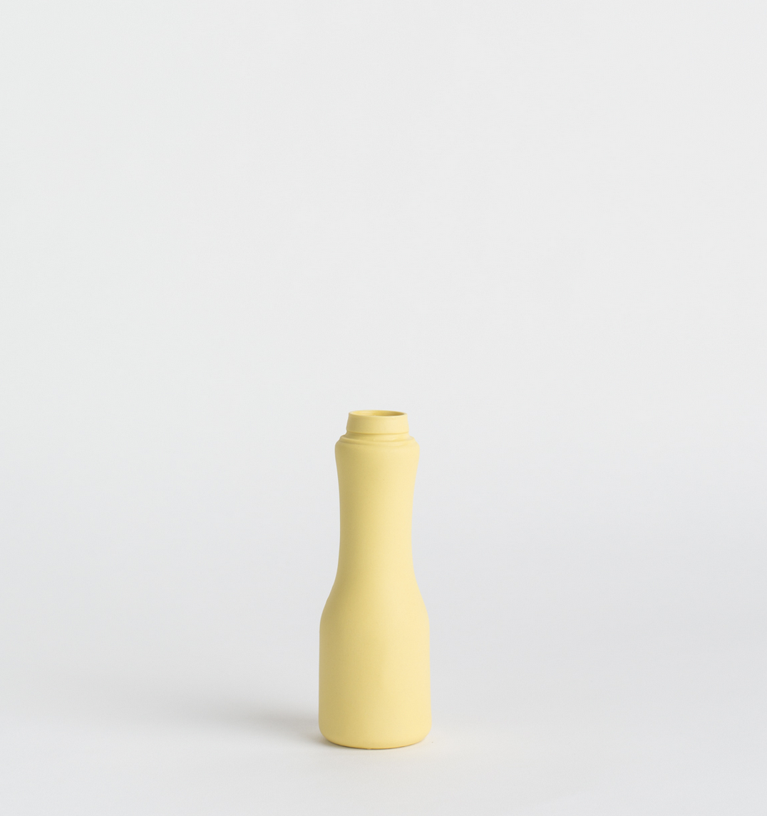 Porcelain Bottle Vase Yellow #6 - Foekje Fleur-2