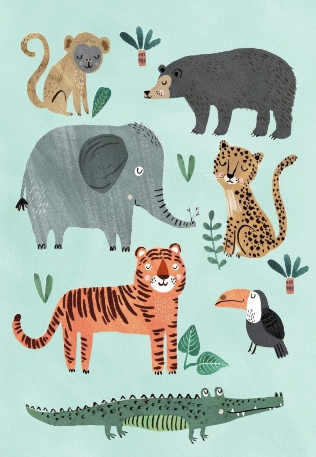 Kaartje Wild Animals - Petit Monkey-1