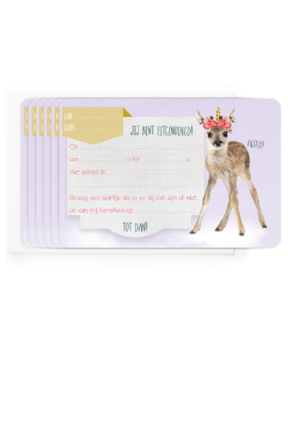 Invitations Set of 5 - Bambi