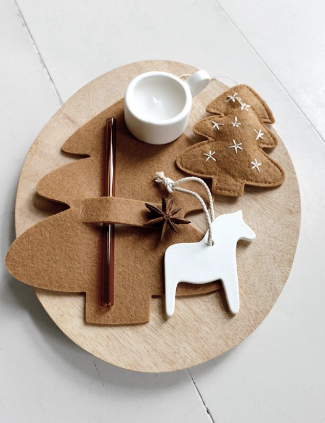 Servettenhouder Kerstboom Oker - Delight Department-2