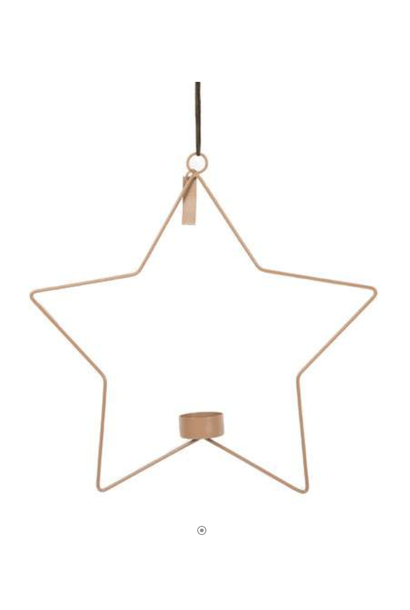 Tea Light Holder Star Ochre