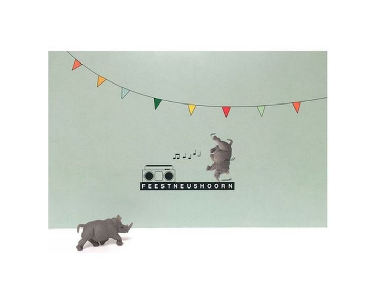 Card Feestneushoorn - Leuke Kaartjes-1