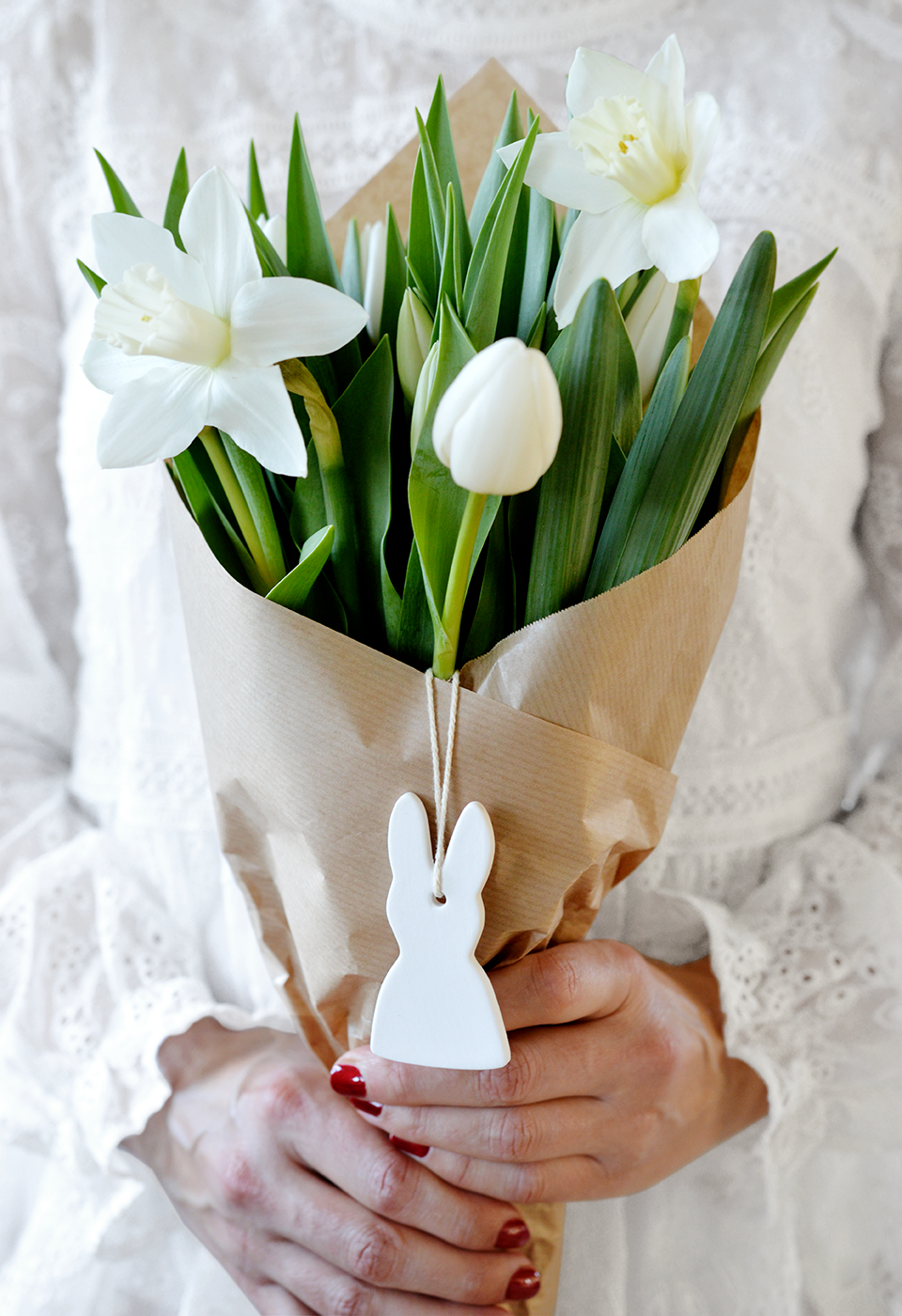 Paashanger Konijn Wit - Atelier Olala-2