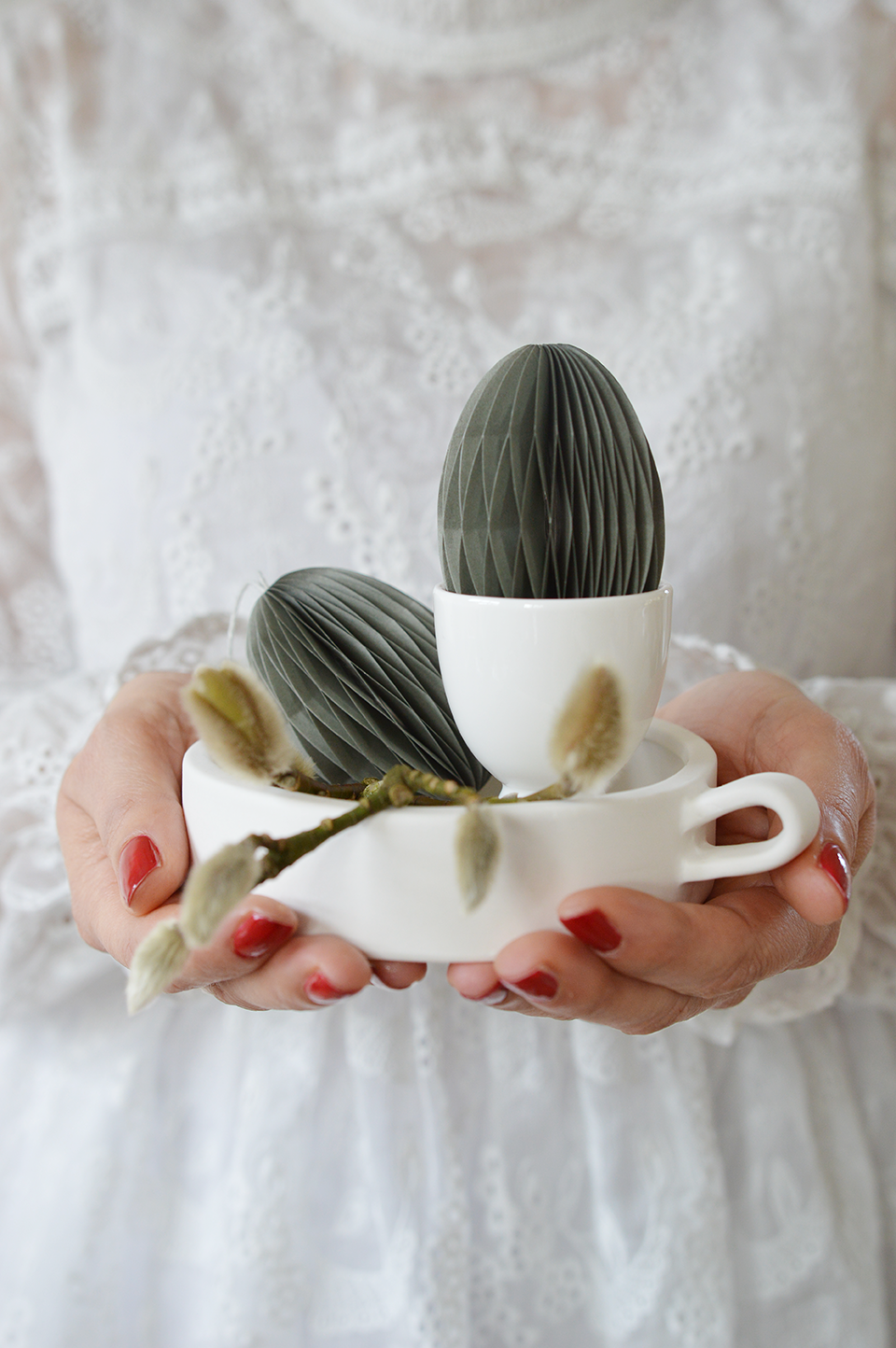 Paper Easter Egg Powder Olive - Delight Department-2