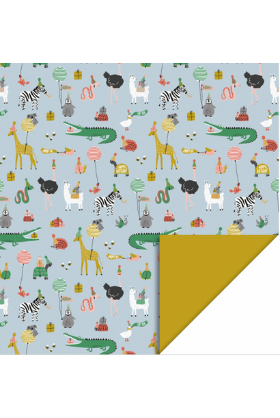 Double-Sided Wrapping Paper Party Animal