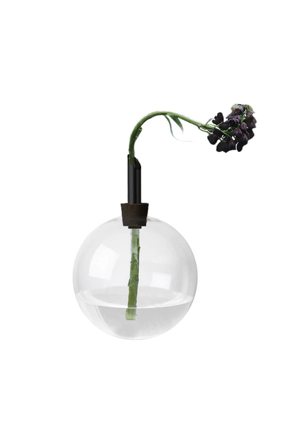 Glass Vase Sphere Large Black