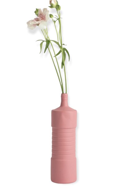 Porcelain Bottle Vase Pink #5