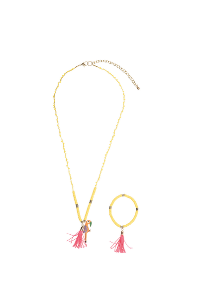 Sieraden Set Evia Papegaai Geel