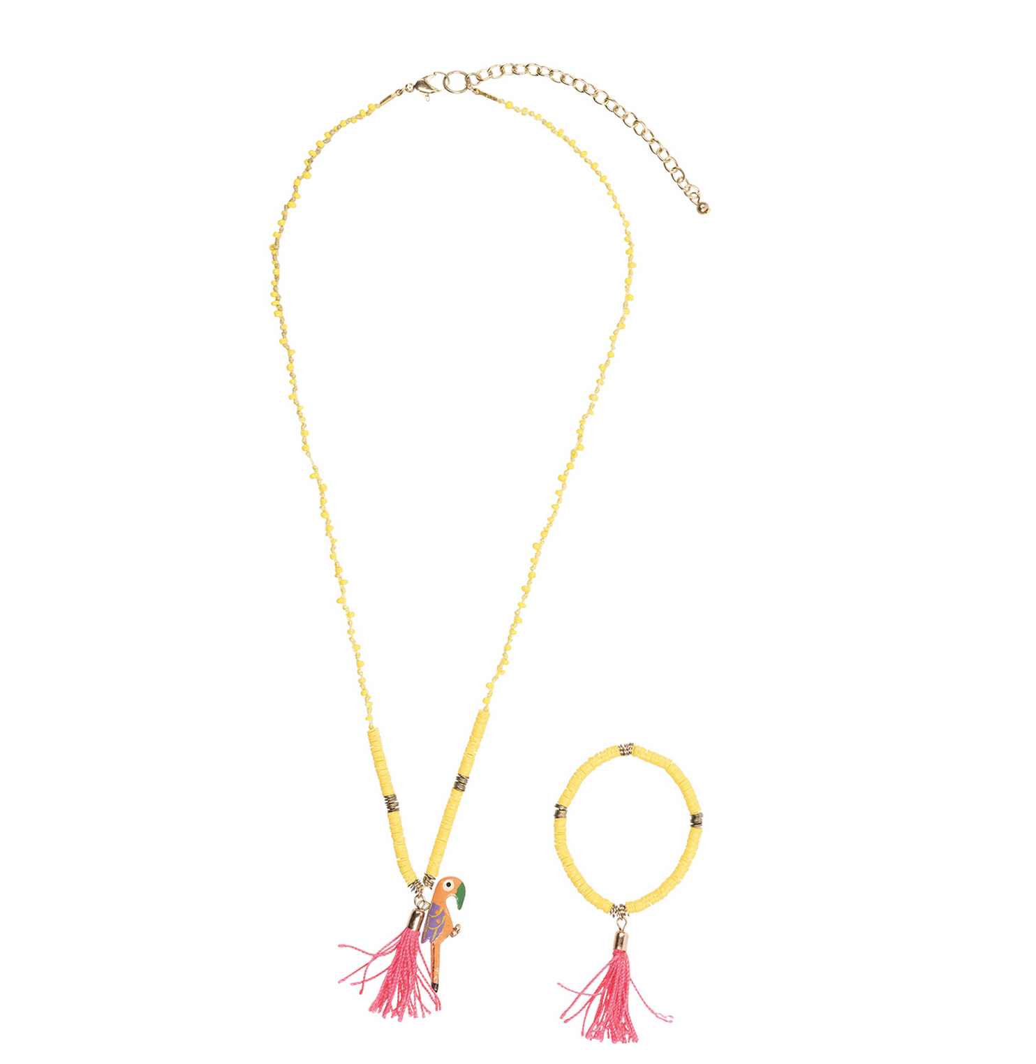 Sieraden Set Evia Papegaai Geel - LE BIG-1