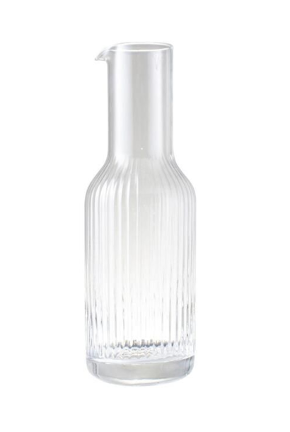 Glass Decanter Ribbed