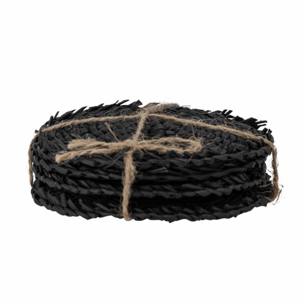 Set Geweven Onderzetters Zwart - Bloomingville-2