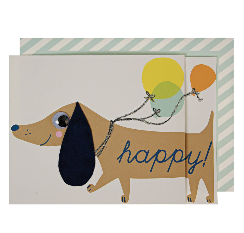 Greeting Card Sausage Dog - Meri Meri-1