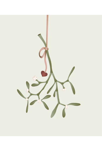 Wenskaart Mistletoe