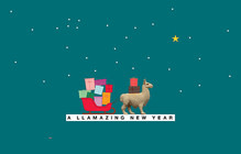 Greeting Card A LLamazing New Year - Leuke Kaartjes-1