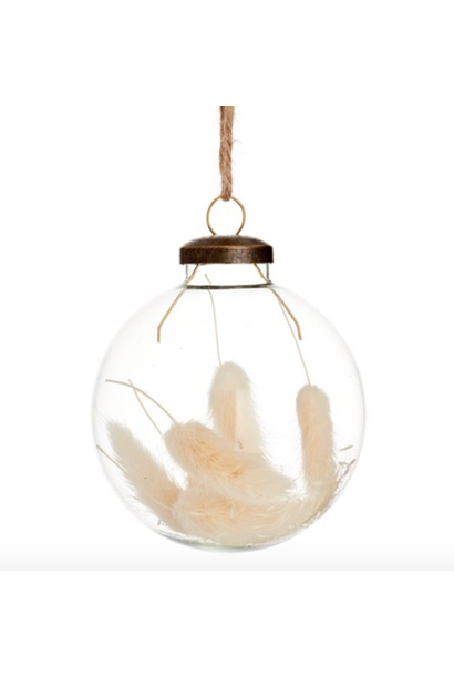 Christmas Ball Bunny Tails Glass