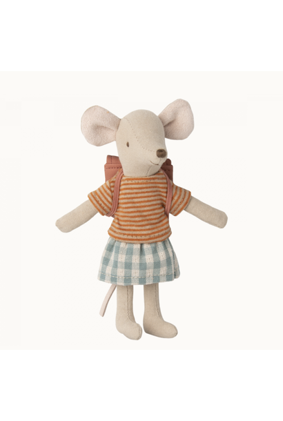 Tricycle mouse, Big Sister w. bag - Rose