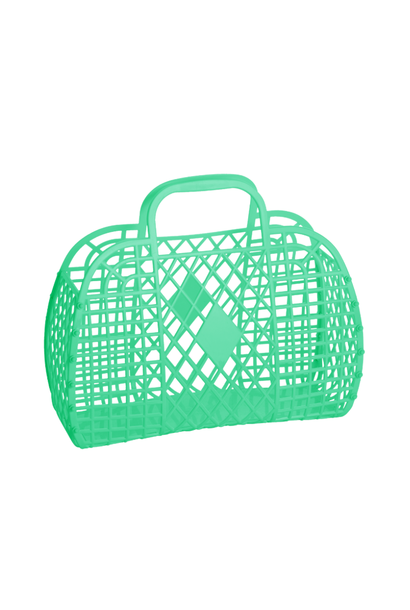Retro Basket - Small Green