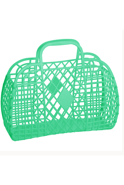 Retro Basket - Large Green